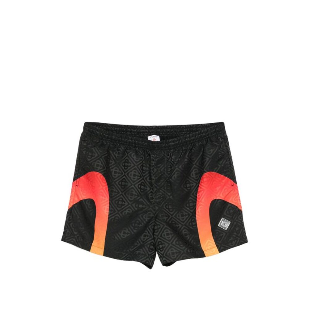 Casablanca Black Beachwear - Swim Shorts Men